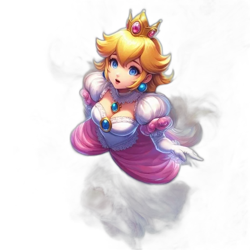 crown, dress, staff, weapon, concept art, pixel art, fantasy art, watercolor transparent PNG cut-out