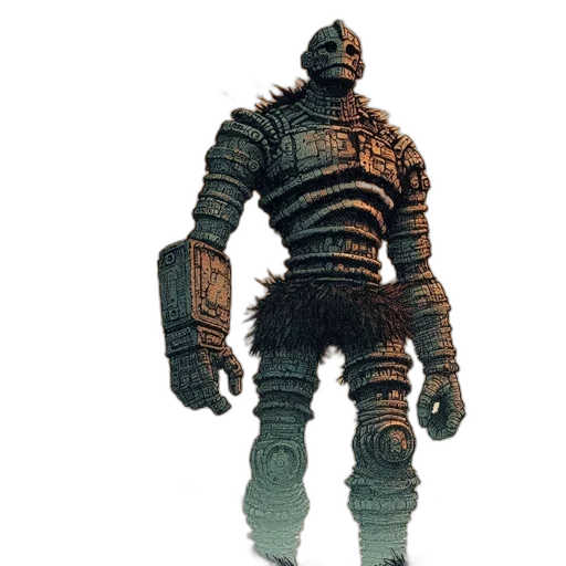 robot, creature, staff, weapon, concept art, 3d render, fantasy art, comic book art transparent PNG cut-out