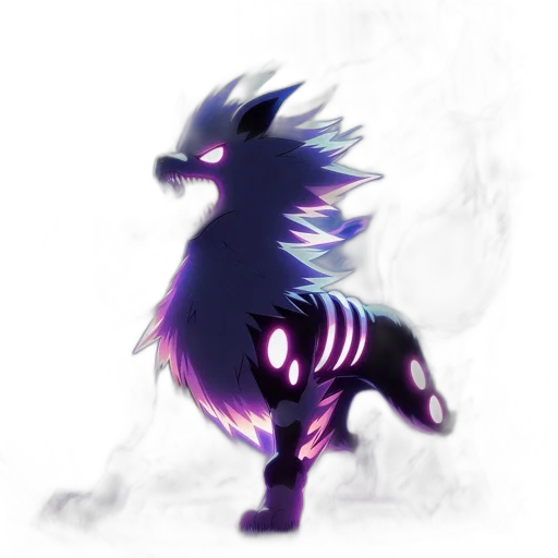 dragon, creature, animal, hair, concept art, fantasy art, pixel art, 3d render transparent PNG cut-out