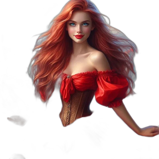 dress, hair, fantasy art, concept art, photorealistic, comic book art, underwater, fire transparent PNG cut-out