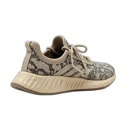 shoes, earth tones, close-up, image, single, worn-out, sneaker, patterned transparent PNG cut-out