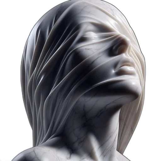 face, mask, hair, creature, 3d render, photorealistic, concept art, fantasy art transparent PNG cut-out