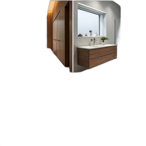 furniture, 3d render, photorealistic, concept art, earth tones, second, image, collage transparent PNG cut-out