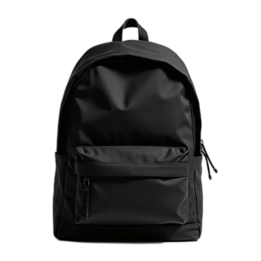 jacket, 3d render, dark, black, canvas, backpack, zipper, closure transparent PNG cut-out