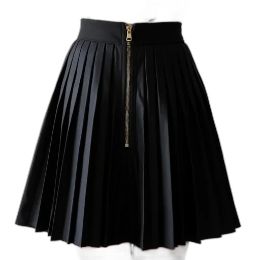 dress, dark, monochrome, black, pleated, skirt, wide, waistband transparent PNG cut-out