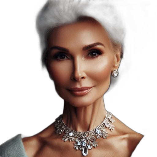 jewelry, face, crown, photorealistic, fantasy art, 3d render, cartoon, mature transparent PNG cut-out