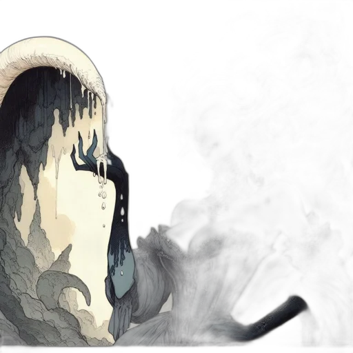mask, creature, dragon, face, concept art, comic book art, watercolor, fantasy art transparent PNG cut-out