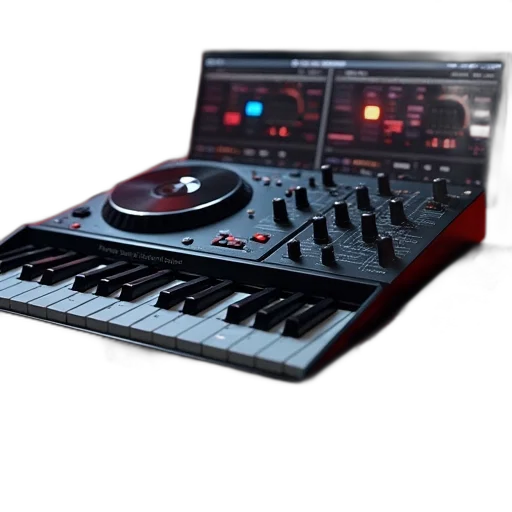 3d render, concept art, denon, 3000, ready, used, music, studio transparent PNG cut-out