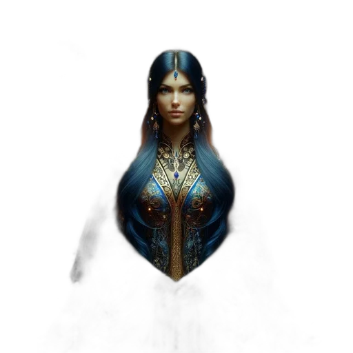 dress, face, jewelry, mask, fantasy art, concept art, pixel art, comic book art transparent PNG cut-out