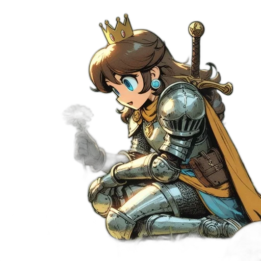 crown, sword, weapon, staff, concept art, fantasy art, watercolor, pixel art transparent PNG cut-out
