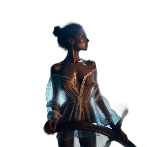 staff, sword, dress, weapon, concept art, fantasy art, 3d render, cyberpunk transparent PNG cut-out