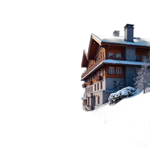 building, photorealistic, 3d render, concept art, watercolor, snow, city street, snowy transparent PNG cut-out
