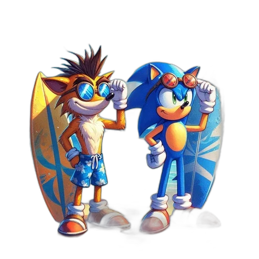 concept art, 3d render, pixel art, fantasy art, blue, two, animated, characters transparent PNG cut-out