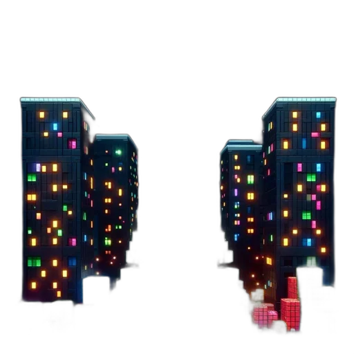 shoes, furniture, robot, dress, 3d render, pixel art, cyberpunk, concept art transparent PNG cut-out