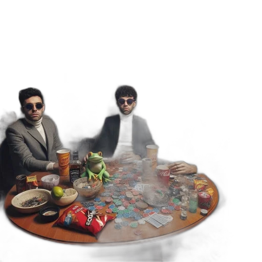 food, furniture, jacket, 3d render, concept art, photorealistic, vaporwave, outer space transparent PNG cut-out