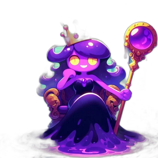 staff, crown, creature, concept art, fantasy art, pixel art, watercolor, underwater transparent PNG cut-out