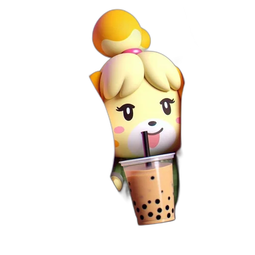 staff, food, animal, crown, 3d render, vaporwave, concept art, pixel art transparent PNG cut-out