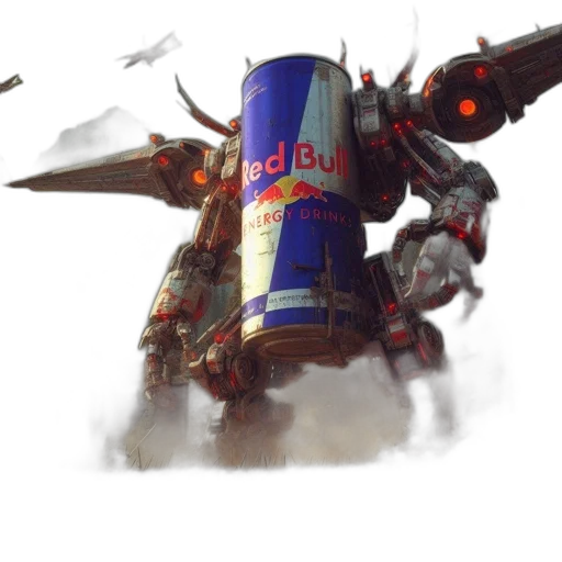 robot, weapon, dragon, bottle, concept art, 3d render, photorealistic, fantasy art transparent PNG cut-out
