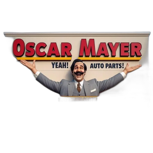 staff, storefront, displaying, oscar, mayer, name, motto, yeah transparent PNG cut-out
