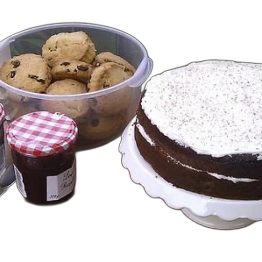 food, table, chocolate, cake, white, stand, container, cookies transparent PNG cut-out