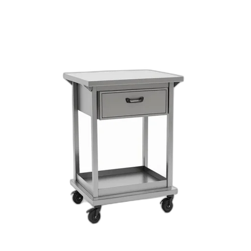 furniture, 3d render, modern, sleek, metal, cart, flat, top transparent PNG cut-out