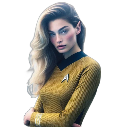 dress, concept art, comic book art, photorealistic, fantasy art, outer space, golden, woman transparent PNG cut-out