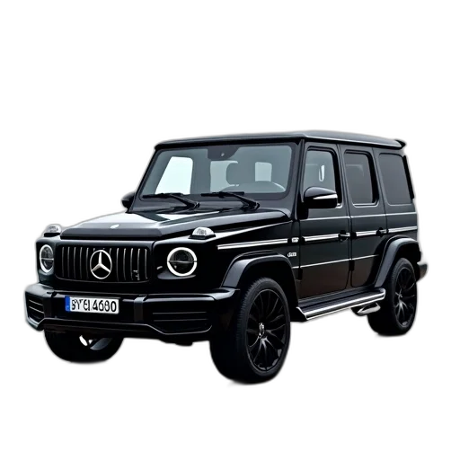car, animal, weapon, photorealistic, 3d render, black, mercedes-benz, g-wagen transparent PNG cut-out