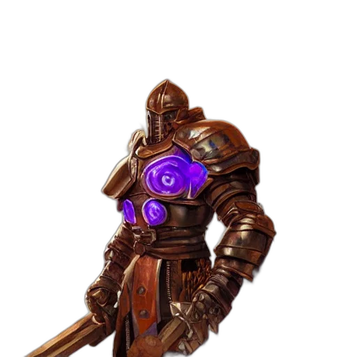 robot, weapon, staff, sword, concept art, fantasy art, 3d render, pixel art transparent PNG cut-out