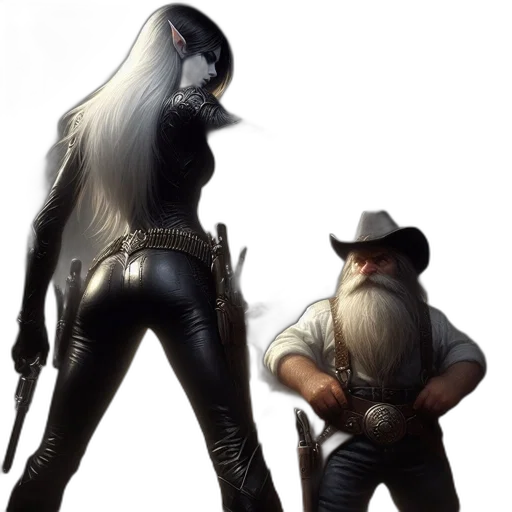weapon, concept art, comic book art, fantasy art, 3d render, woman, white, hair transparent PNG cut-out