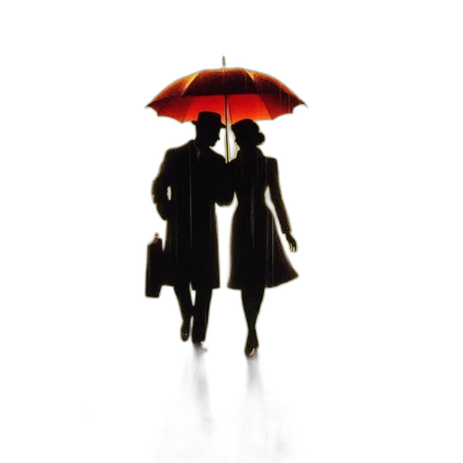 umbrella, dress, photorealistic, concept art, 3d render, rain, fog, underwater transparent PNG cut-out