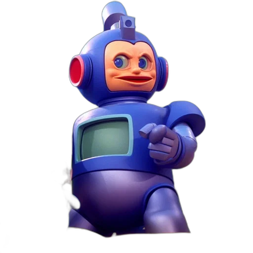 robot, creature, face, animal, 3d render, concept art, vaporwave, outer space transparent PNG cut-out