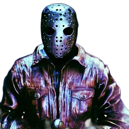 mask, jacket, face, concept art, comic book art, vaporwave, individual, wears transparent PNG cut-out