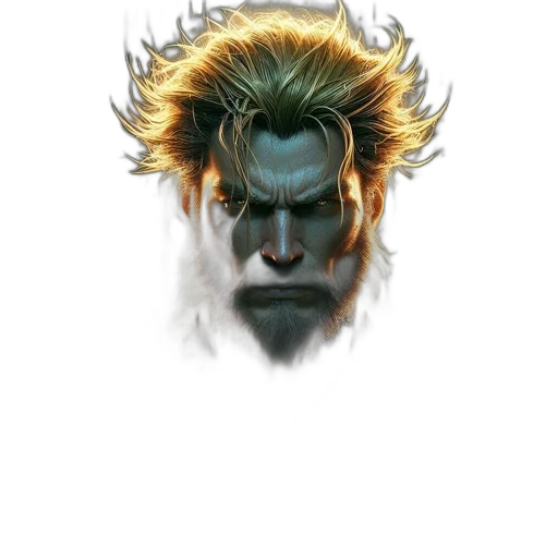 face, hair, mask, staff, concept art, comic book art, fantasy art, photorealistic transparent PNG cut-out