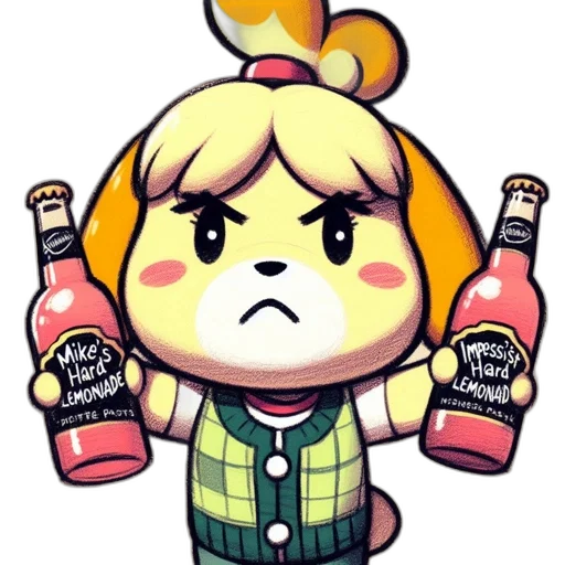bottle, animal, pixel art, concept art, 3d render, cartoon, anthropomorphic, character transparent PNG cut-out