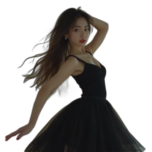 dress, hair, concept art, photorealistic transparent PNG cut-out