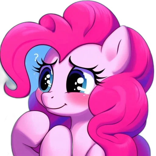 pixel art, cartoon, 3d render, concept art, pink-haired, little, pony, character transparent PNG cut-out