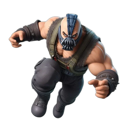 mask, weapon, face, creature, concept art, 3d render, muscular, masked transparent PNG cut-out
