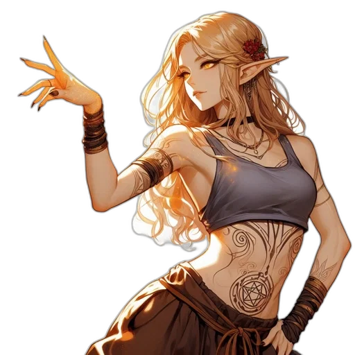 staff, fantasy art, concept art, pixel art, comic book art, golden, earth tones, dark transparent PNG cut-out