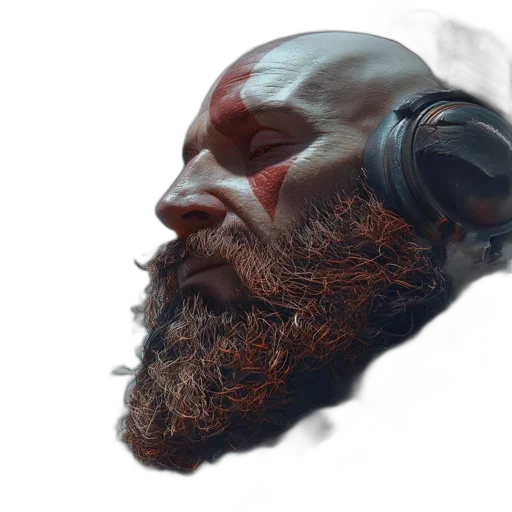 face, mask, hair, creature, concept art, photorealistic, fantasy art, cyberpunk transparent PNG cut-out