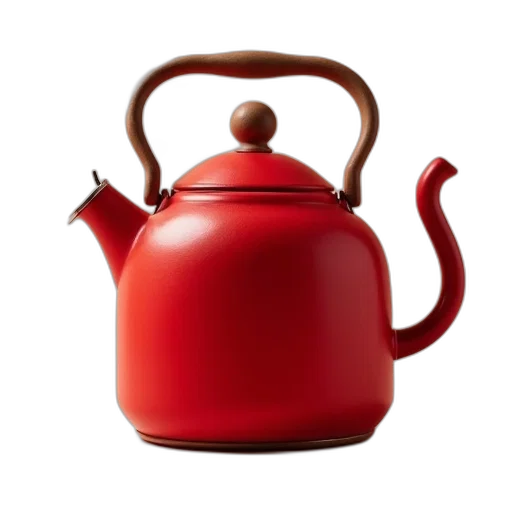 3d render, photorealistic, red, kenko, electric, kettle transparent PNG cut-out