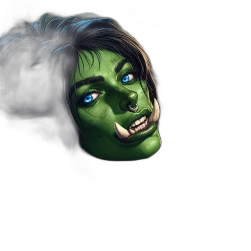 mask, face, creature, concept art, fantasy art, photorealistic, 3d render, fog transparent PNG cut-out