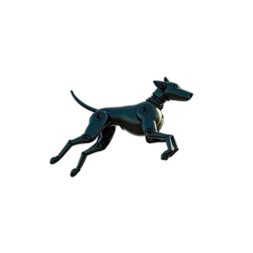 animal, staff, creature, jewelry, 3d render, photorealistic, dog, robot transparent PNG cut-out