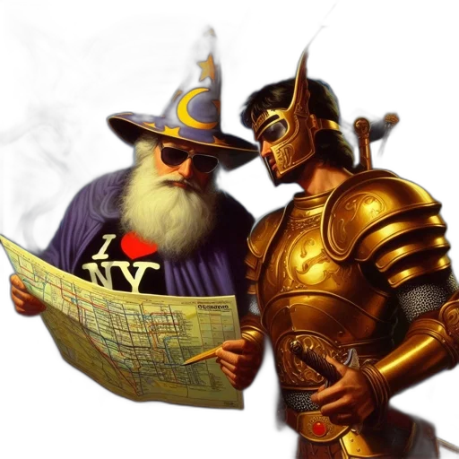 staff, hat, mask, sword, fantasy art, concept art, 3d render, elderly transparent PNG cut-out