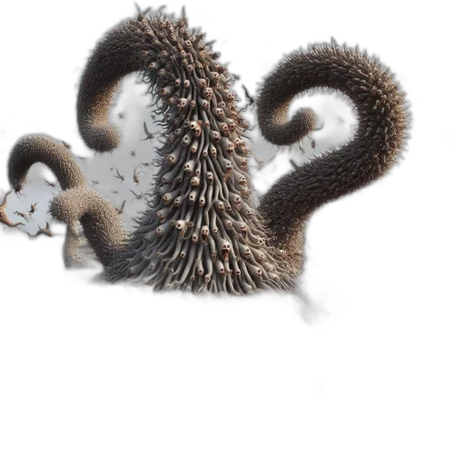 hair, creature, animal, dragon, 3d render, concept art, photorealistic, fantasy art transparent PNG cut-out