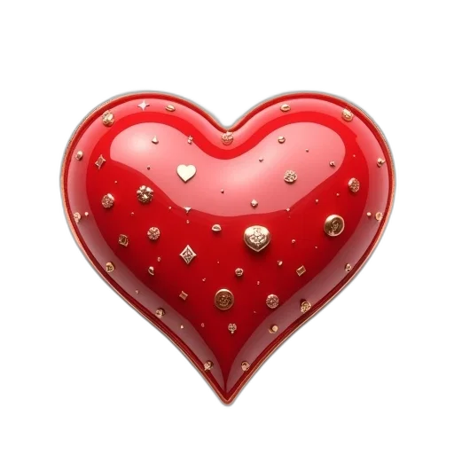 jewelry, photorealistic, 3d render, red transparent PNG cut-out