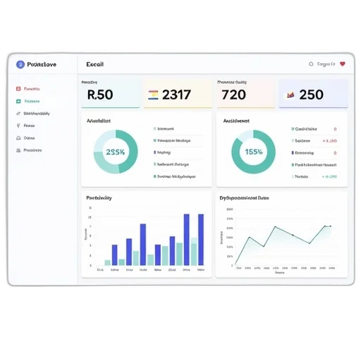 digital, dashboard, displaying, various, performance, metrics, company, includes transparent PNG cut-out