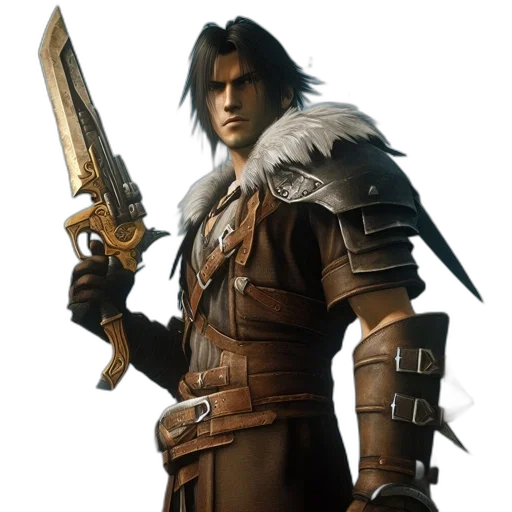 sword, weapon, staff, concept art, fantasy art, 3d render, earth tones, frozen transparent PNG cut-out