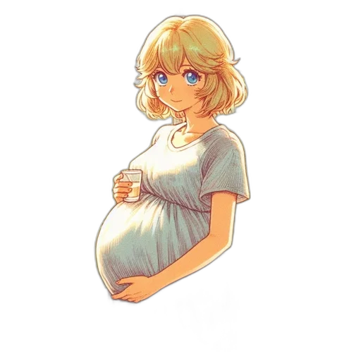 dress, food, staff, pixel art, watercolor, concept art, anime, blue transparent PNG cut-out