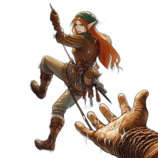 weapon, staff, sword, concept art, fantasy art, comic book art, pixel art, earth tones transparent PNG cut-out
