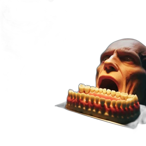 food, face, crown, creature, 3d render, photorealistic, concept art, outer space transparent PNG cut-out